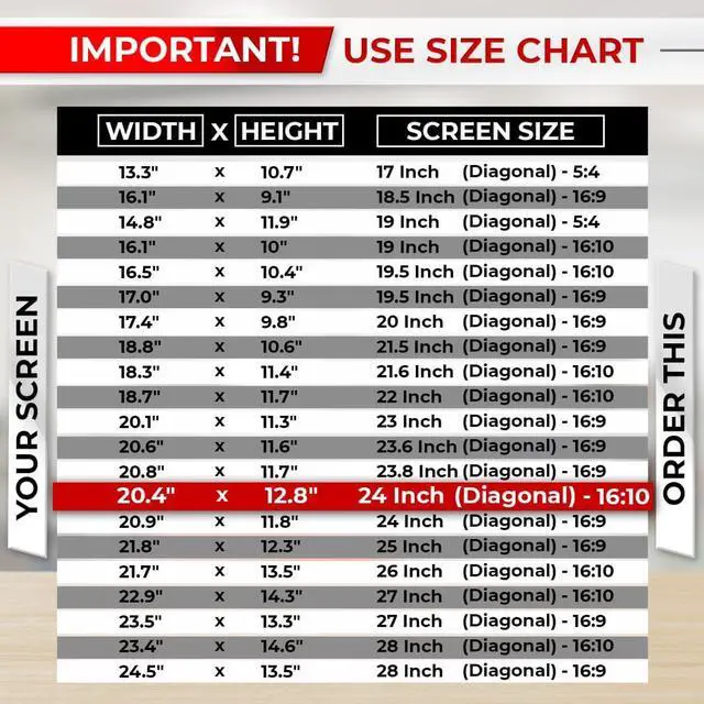 Alt view image 3 of 7 - 24 Inch 16:10 Computer Privacy Screen Filter for Monitor - Privacy Shield and Anti-Glare Protector