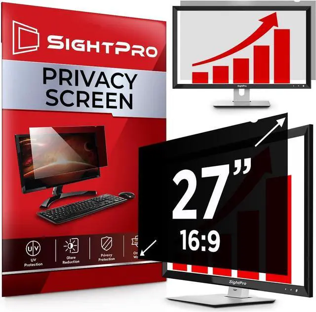 Main image of 27 Inch 16:9 Computer Privacy Screen Filter for Monitor - Privacy Shield and Anti-Glare Protector