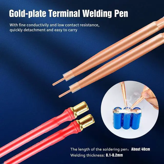 Alt view image 6 of 7 - Portable Spot Welder with LCD Screen, Seesii 80 Gears Adjustable Mini DIY Battery Spot Welder for Battery Plate Welding, Built-in 7500ma-h Battery, Nickel Strip & USB Charging Cable