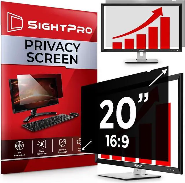 Main image of 20 Inch 16:9 Computer Privacy Screen Filter for Monitor - Privacy Shield and Anti-Glare Protector (17 7/16" x 9 13/16")