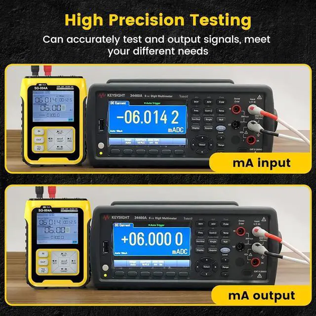 Alt view image 5 of 7 - Signal Generator, 4-20mA 0-24V Adjustable Analog Current Voltage Generator Simulator with Real-time Curve,Historical Record, Resistance Pressure Generator Calibrator