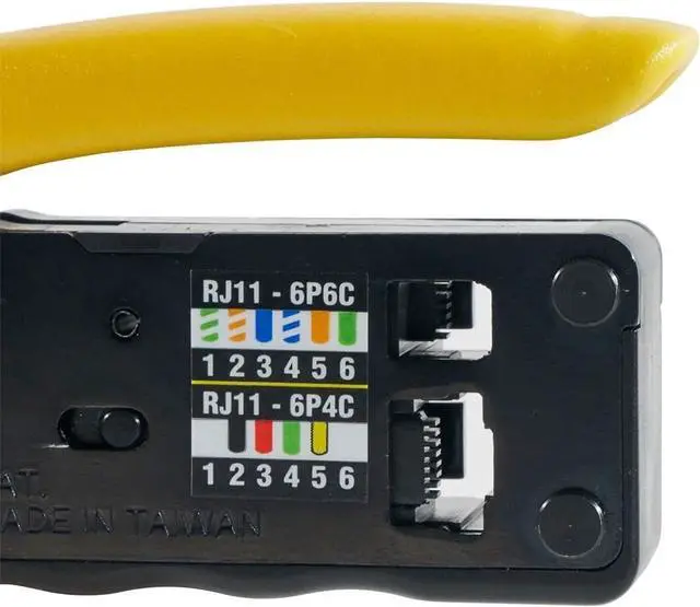 Alt view image 4 of 5 - Klein Tools VDV226-107 Compact Ratcheting Modular Data Cable Crimper / Wire Stripper / Wire Cutter, CAT6, CAT5, CAT3, Flat-Satin Voice Cable