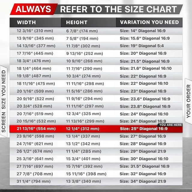 Alt view image 4 of 7 - 25 Inch Computer Privacy Screen Filter for 16:9 Widescreen Computer Monitor and Laptop - Anti-Glare - Anti-Scratch Protector Film - Data Confidentiality Shield
