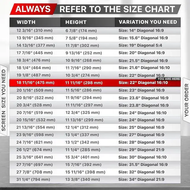 Alt view image 4 of 7 - 22 Inch Computer Privacy Screen Filter for 16:10 Widescreen Computer Monitor and Laptop - Anti-Glare - Anti-Scratch Protector Film - Data Confidentiality Shield