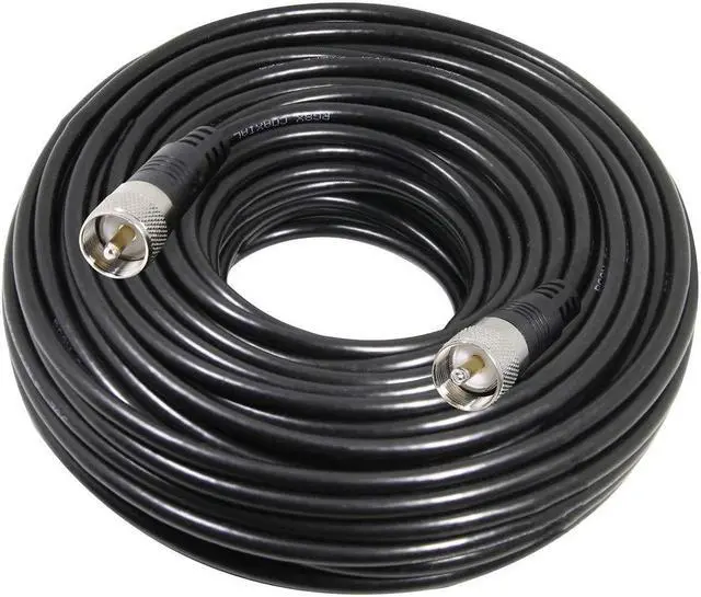 Main image of RG8x Coaxial Cable 15ft, CB Coax Cable, UHF PL259 Male to Male Low Loss CB Antenna Cables, 50 Ohm for HAM Radio, Antenna Analyzer, Dummy Load, SWR Meter .