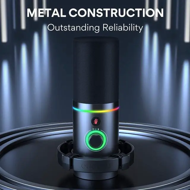 Alt view image 7 of 7 - MAONO XLR/USB Dynamic Microphone, RGB Podcast Mic with Software for Streaming, Gaming, Recording, Voice-Over, Metal Microphone with Mute, Headphone Jack, Gain Knob & Volume Control