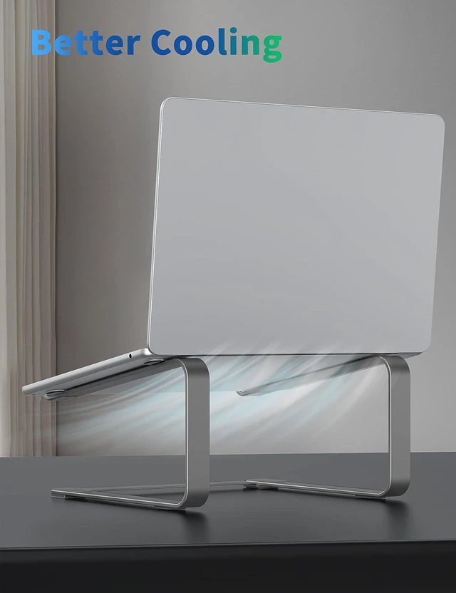 Laptop Stand for Desk, Metal Computer Riser, Heavy Stable PC Holder ...