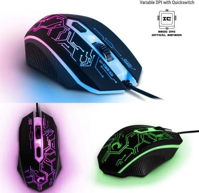 Alt view image 6 of 6 - Gaming Keyboard and Mouse and Gaming Headset & Mouse Pad, Wired LED RGB Backlight Bundle for PC Gamers Users - 4 in 1 - Black