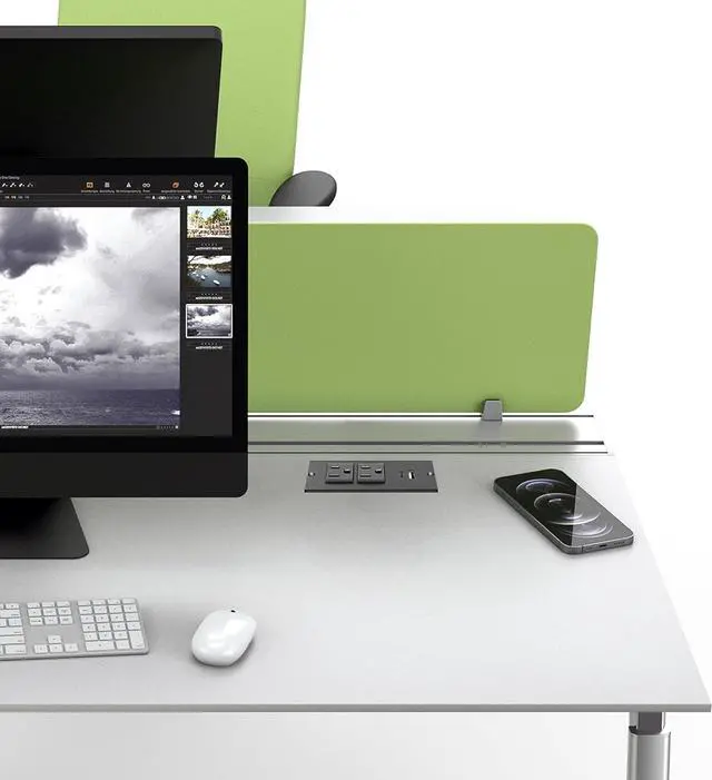 Alt view image 4 of 7 - Conference Recessed Power Strip,20W USB C Fast Charging,Furniture Recessed Outlet,2 Outlets,2 USB Ports Table Power Strip,Flush Mount Power Strip for Side Table,6ft Cord,Flat Plug