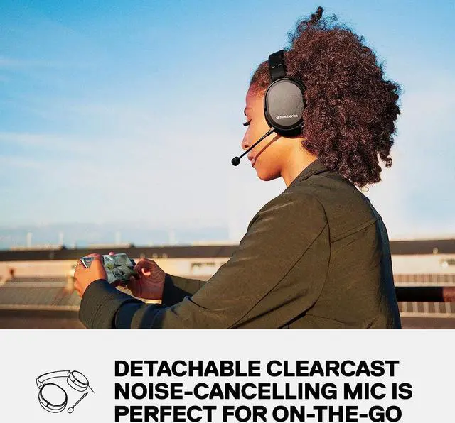 Alt view image 5 of 6 - SteelSeries Arctis 1 Wireless Gaming Headset  USB-C  Detachable Clearcast Microphone  for PC, PS4, Nintendo Switch and Lite, Android  Black