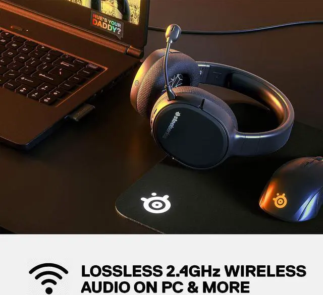 Alt view image 2 of 6 - SteelSeries Arctis 1 Wireless Gaming Headset  USB-C  Detachable Clearcast Microphone  for PC, PS4, Nintendo Switch and Lite, Android  Black