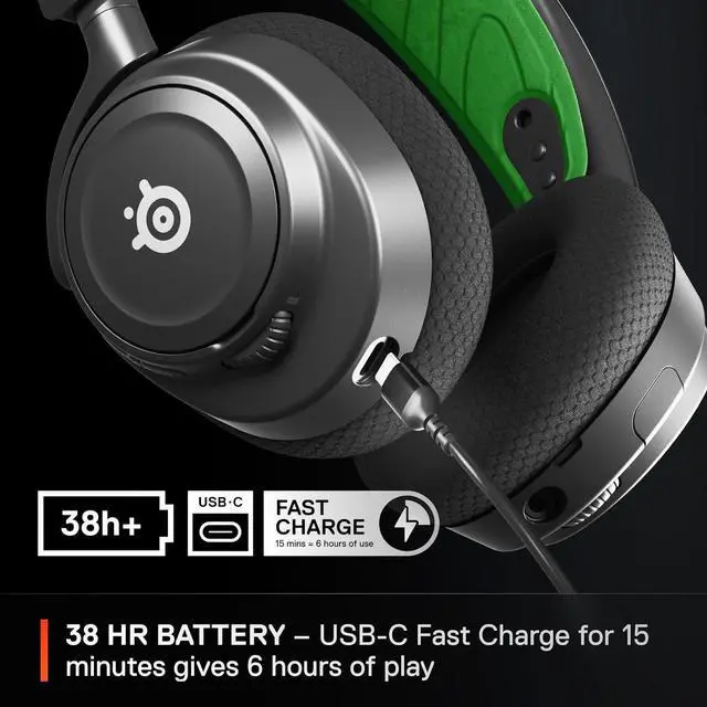 Alt view image 4 of 7 - SteelSeries Arctis Nova 7X Wireless Multi-Platform Gaming Headset  Neodymium Magnetic Drivers  2.4GHz+Bluetooth  38Hr USB-C Battery  AI Mic  Xbox Series X|S, PC, PS5, Switch, VR, Mobile - Black