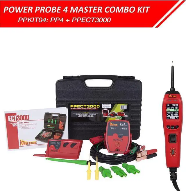 Alt view image 5 of 5 - POWER PROBE IV Master Combo Kit - Red (PPKIT04) Includes Power Probe IV with PPECT3000 and Accesso