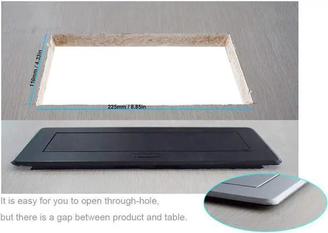 Alt view image 4 of 5 - Table Pop up Power Date Center Connection Box with Outlet Network HDMI for Conference desk