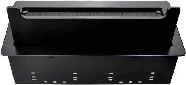 Alt view image 7 of 7 - Tabletop Multimedia Connectivity Box with 4 AC Power+2 HDMI+2 RJ45+1 USB3.0 Port +1 USB-C +2 Audio with 5.58ft Power Cord for Conference Room(Black)