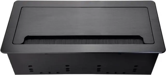 Alt view image 6 of 7 - Tabletop Multimedia Connectivity Box with 4 AC Power+2 HDMI+2 RJ45+1 USB3.0 Port +1 USB-C +2 Audio with 5.58ft Power Cord for Conference Room(Black)