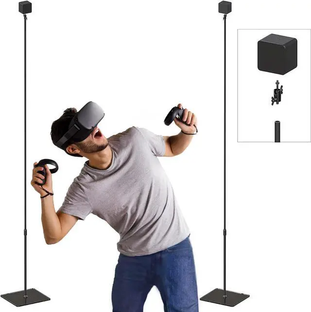Main image of VR Glass Stand - HTC Vive Compatible Sensor Stand and Base Station for Vive and Rift Constellation Sensors (2-Pack)