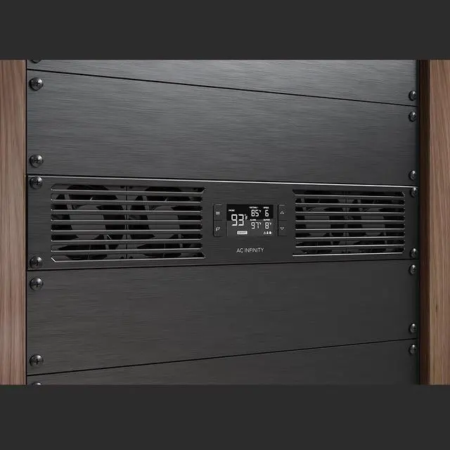 Alt view image 7 of 7 - AC Infinity CLOUDPLATE T7-N, Rack Mount Fan Panel 2U, Intake Airflow, for Cooling AV, Home Theater, Network 19 Racks