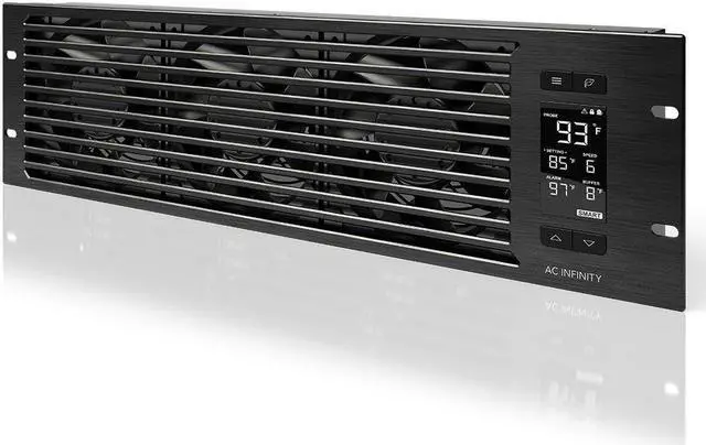 Main image of AC Infinity CLOUDPLATE T9-N, Rack Mount Fan Panel 3U, Intake Airflow, for Cooling AV, Home Theater, Network 19 Racks