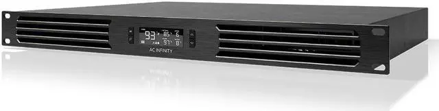 Main image of AC Infinity CLOUDPLATE T6, Rack Mount Fan 1U, Front Exhaust Airflow, for Cooling AV, Home Theater, Network 19 Racks