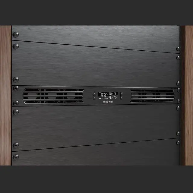 Alt view image 7 of 7 - AC Infinity CLOUDPLATE T6, Rack Mount Fan 1U, Front Exhaust Airflow, for Cooling AV, Home Theater, Network 19 Racks