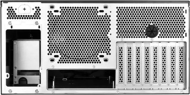 Alt view image 3 of 7 - SilverStone Technology RM51 5U Rackmount Server Chassis with Dual 180mm Fans and Enhanced Liquid Cooling Capability