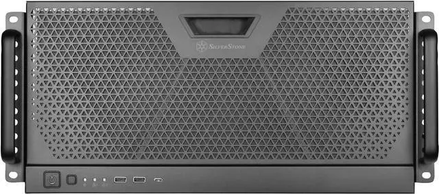 Alt view image 2 of 7 - SilverStone Technology RM51 5U Rackmount Server Chassis with Dual 180mm Fans and Enhanced Liquid Cooling Capability