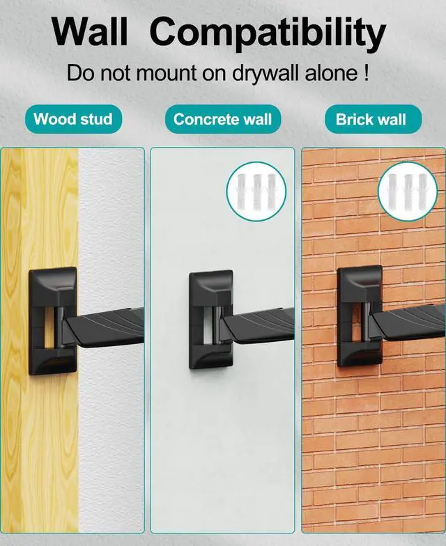 Alt view image 6 of 7 - Monitor Wall Mount for Max 32 Inch Computer Screen, Premium Heavy Duty Single Monitor Arm, Full Motion Wall Monitor Mount with VESA Extension Kit, Max VESA 200x200mm