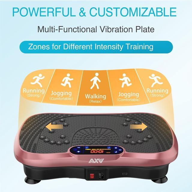 Alt view image 3 of 7 - Vibration Plate Exercise Machine Whole Body Workout Power Vibrate Fitness Platform Vibrating Machine Exercise Board for Weight Loss Shaping Toning Wellness Home Gyms Workout (Slim) Pink