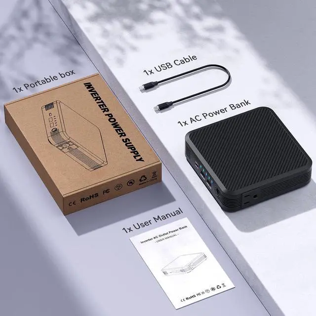 Alt view image 7 of 7 - Portable Laptop Power Bank 100W AC Outlet, 72Wh/20000mAh with 65W PD USB C Portable Laptop Charger, External Battery Pack for MacBook, Notebooks, Laptops