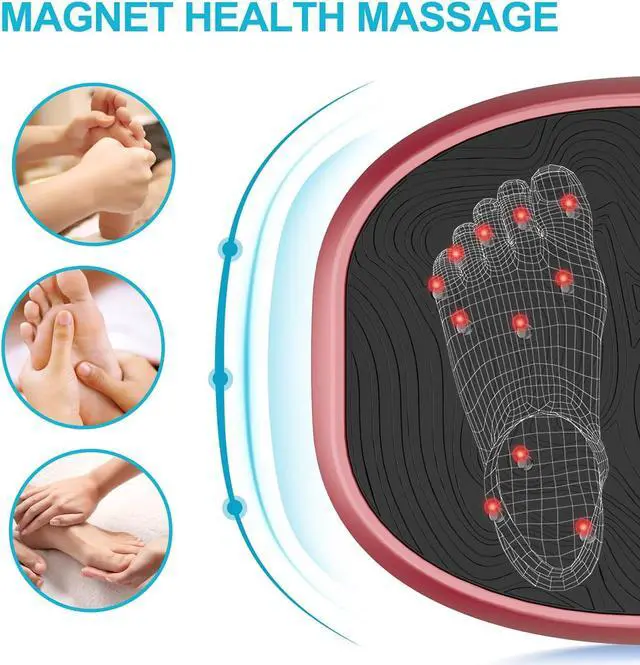 Alt view image 4 of 7 - Vibration Plate Exercise Machine Whole Body Workout Power Vibrate Fitness Platform Vibrating Machine Exercise Board for Weight Loss Shaping Toning Wellness Home Gyms Workout Pink