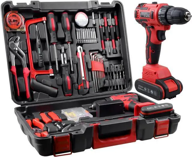 Main image of Powerful Brushless Motor 21V Cordless Drill Set, 319 in-lb Torque, 0-1350RMP Variable Speed, 10MM 3/8'' Keyless Chuck, 25+1 Clutch, 1.5Ah Li-Ion Battery & Charger for Home Tool Kit