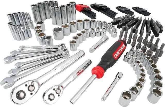 Alt view image 2 of 2 - Craftsman Mechanics Tool Set 1/4 in and 3/8 in Drive, Ratchets, Sockets, Wrenches, Hex Keys, and Drive Tools, 224 Piece