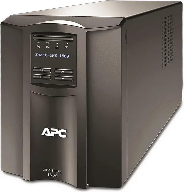 Main image of APC 1500VA Smart UPS with SmartConnect and Network Card, SMT1500CNC, Sinewave UPS Battery Backup, 120V, Line Interactive Uninterruptible Power Supply