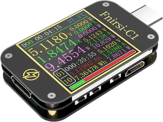 Main image of USB Current Voltage Meter Tester - MakerHawk with Blue Tooth Type C Multimeter Tester & USB C Digital Power Meter Tester 4-24V 6.5A PD Trigger Voltmeter QC2.0 3.0