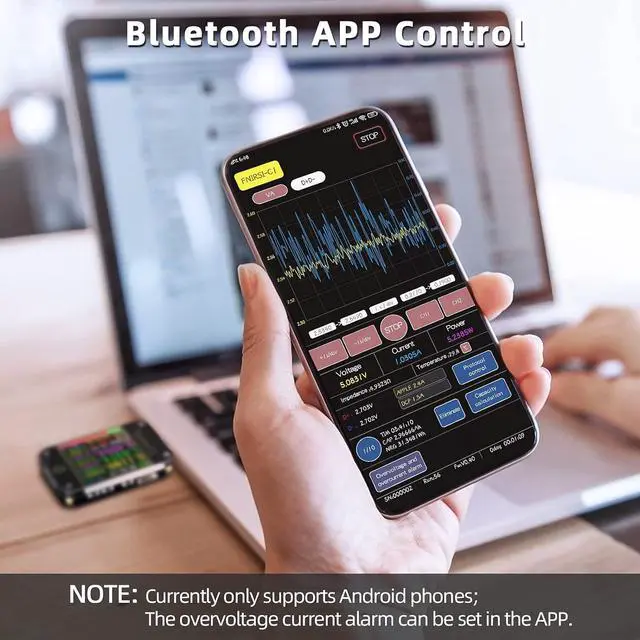 Alt view image 5 of 7 - USB Current Voltage Meter Tester - MakerHawk with Blue Tooth Type C Multimeter Tester & USB C Digital Power Meter Tester 4-24V 6.5A PD Trigger Voltmeter QC2.0 3.0