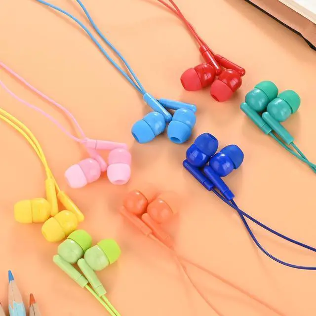 Alt view image 5 of 6 - 50 Pack Earbud Bulk Kids Headphone for Classroom School, Wholesale Class Room Students Wired Earphones with 3.5 mm Jack for Computers Chromebook Laptop PC (Mixed Colors)