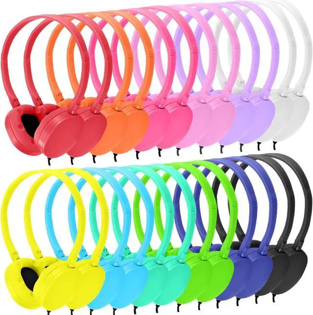Main image of 48 Pack Classroom Headphones Bulk for School Kids Students Teen Boys Grils Children Toddler and Adult (Mixed Colors
