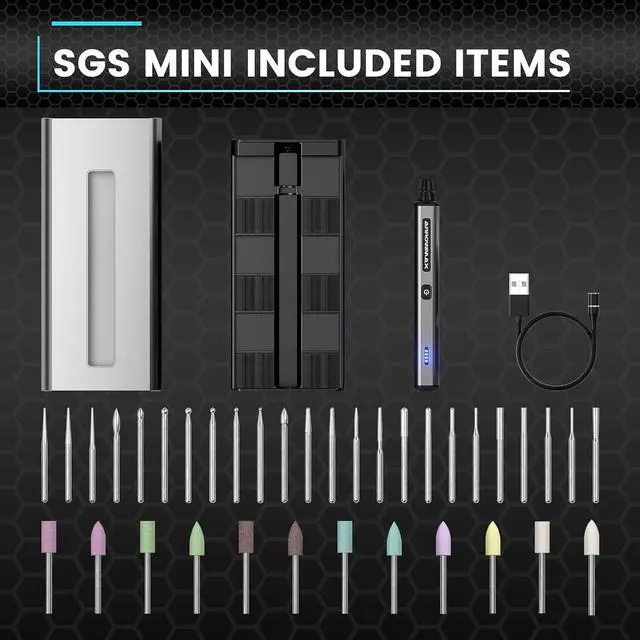 Alt view image 7 of 7 - Electric Cordless Rotary Tool, Engraving Pen with 36 Bits, Aluminum Case, Bluetooth, APP, Wireless Magnetic Charge, Cordless Engraving Machine for Jewelry, Wood, Glass, Carving