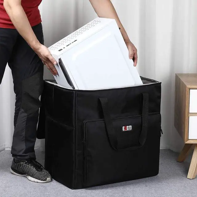 Alt view image 2 of 5 - Desktop PC Computer Travel Storage Carrying Case Bag for Computer Main Processor Case, Monitor, Keyboard and Accessories