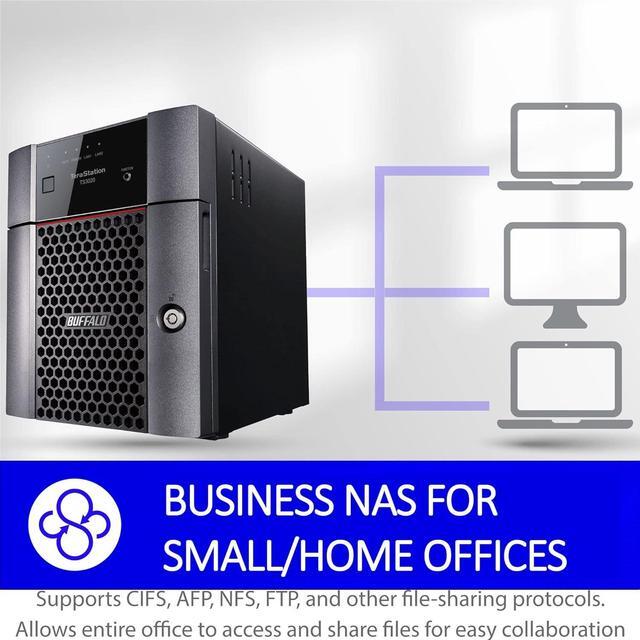 Alt view image 2 of 7 - BUFFALO TeraStation Essentials 4-Bay Desktop NAS 32TB (4x8TB) with HDD Hard Drives Included 2.5GBE / Computer Network Attached Storage/Private Cloud/NAS Storage/Network Storage/File Server