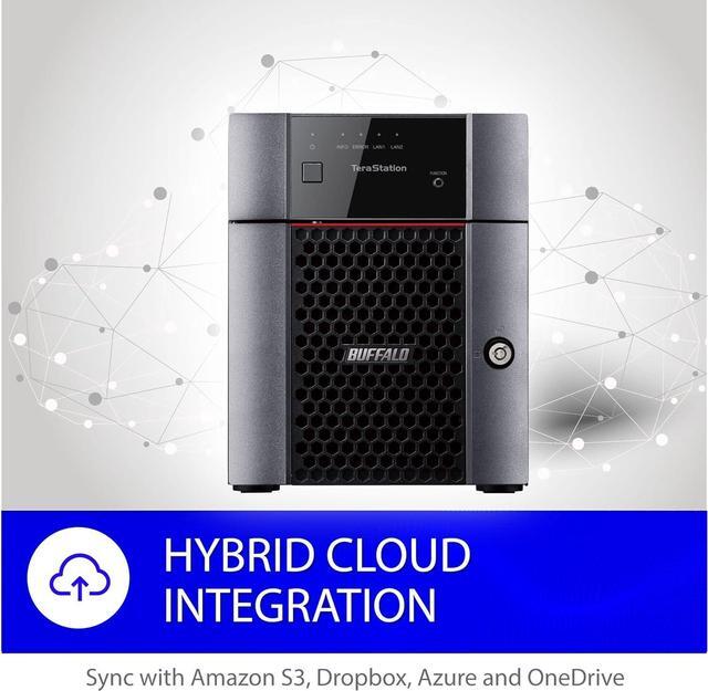 Alt view image 5 of 7 - BUFFALO TeraStation Essentials 4-Bay Desktop NAS 32TB (4x8TB) with HDD Hard Drives Included 2.5GBE / Computer Network Attached Storage/Private Cloud/NAS Storage/Network Storage/File Server