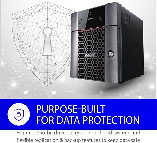 Alt view image 3 of 7 - BUFFALO TeraStation Essentials 4-Bay Desktop NAS 32TB (4x8TB) with HDD Hard Drives Included 2.5GBE / Computer Network Attached Storage/Private Cloud/NAS Storage/Network Storage/File Server