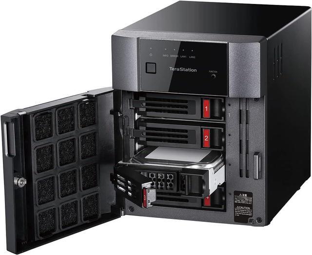 Alt view image 7 of 7 - BUFFALO TeraStation Essentials 4-Bay Desktop NAS 32TB (4x8TB) with HDD Hard Drives Included 2.5GBE / Computer Network Attached Storage/Private Cloud/NAS Storage/Network Storage/File Server