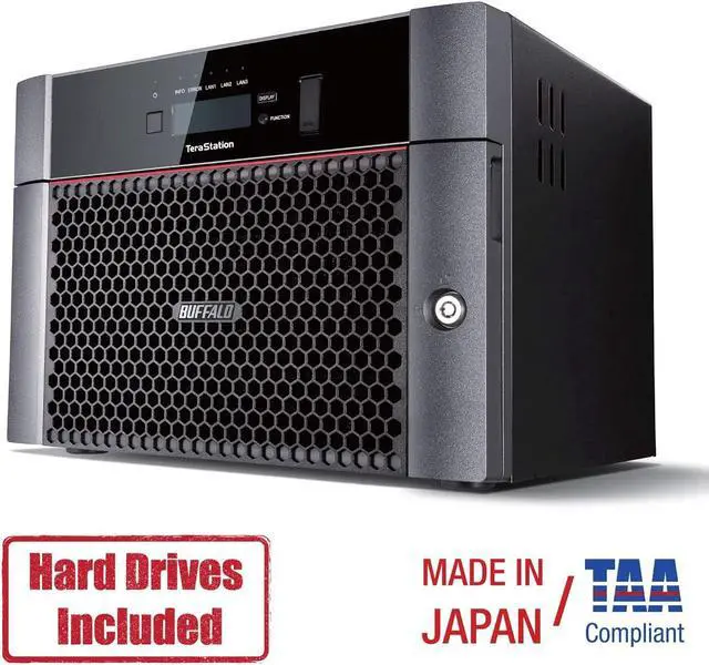 Alt view image 2 of 7 - BUFFALO TeraStation 5810DN Desktop NAS 32TB (4x8TB) with HDD NAS Hard Drives Included 10GbE / 8 Bay/RAID/iSCSI/NAS/Storage Server/NAS Server/NAS Storage/Network Storage/File Server