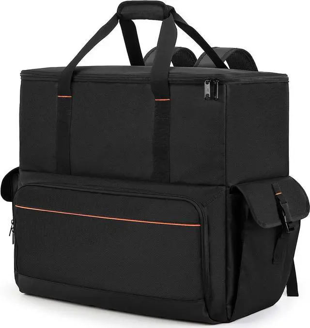 Main image of Computer Desktop Tower Carrying Case, PC Backpack for Computer Main Processor Case, Keyboard, Cable and Mouse, Earphone, Bag Only, Black