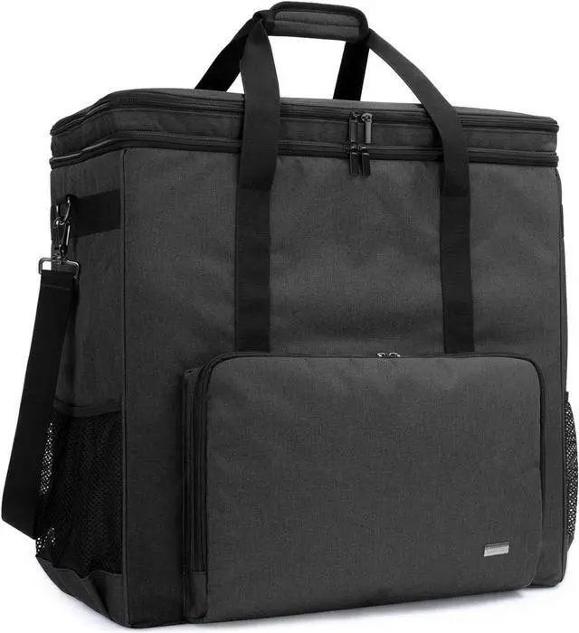 Main image of Double-layer Carrying Case for Computer Tower, Desktop Computer Travel Storage Tote Bag for PC Chassis, Keyboard, Cable and Mouse, Headphone, Bag Only, Black