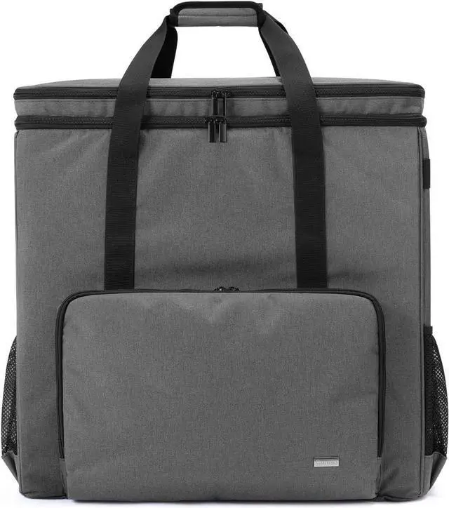 Alt view image 6 of 7 - Double-layer Carrying Case for Computer Tower, Desktop Computer Travel Storage Tote Bag for PC Chassis, Keyboard, Cable and Mouse, Headphone, Bag Only, G