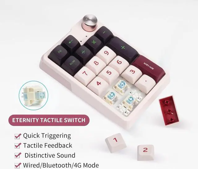 Alt view image 6 of 6 - Computer Keyboard Kit - Compact Bluetooth 5.0/2.4GHz/Wired RGB Gaming Keyboard, Gasket Mount, Silent Typewritter Keyboard Dampener Foams,Office PC Keyboard Compatible with Windows, macOS - Purple