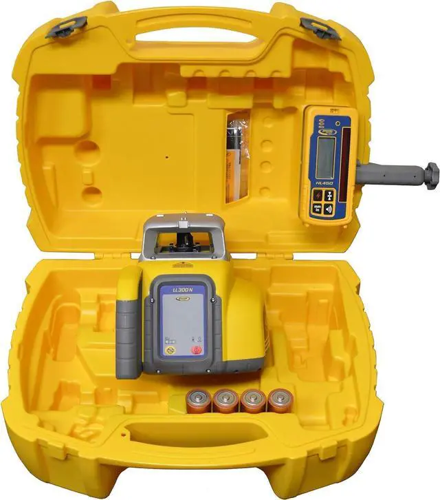 Alt view image 5 of 6 - Spectra Precision LL300N Laser Level, Self Leveling Kit with HL450 Receiver, Clamp, Alkaline Batteries Black